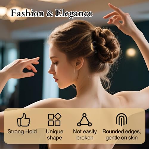 Gmlawsc 6-Piece U-Shaped French Hair Clips Tortoise Shell Hair Pins