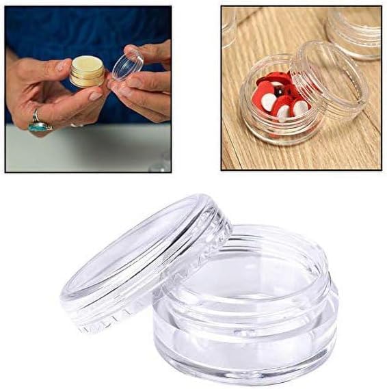 Sluswallow 5ml Clear Travel Sample Jars with Lids - 20 Pack