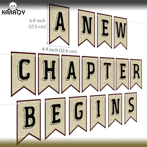 Vintage Book Chapter Begins Party Banners - 3PCS Garlands