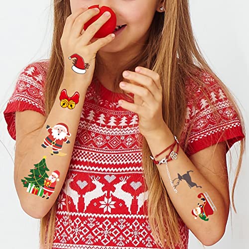 Awinmay Christmas Temporary Tattoos for Kids - 240 Pcs Party Favors