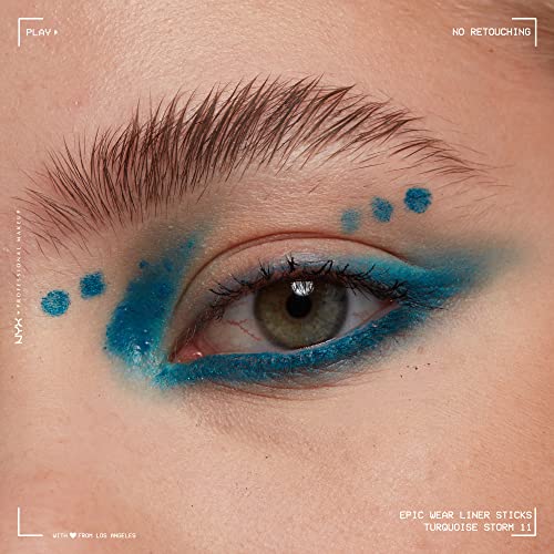 NYX Professional Makeup Epic Wear Liner Stick Turquoise Storm Pack of 2 - Long-Lasting Waterproof Eyeliner Pencil