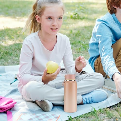 Fijinhom 12oz Kids Insulated Water Bottle - BPA-Free Stainless Steel, White