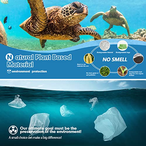Biodegradable Small Trash Bags - 4 Gallon, Unscented, Extra Thick