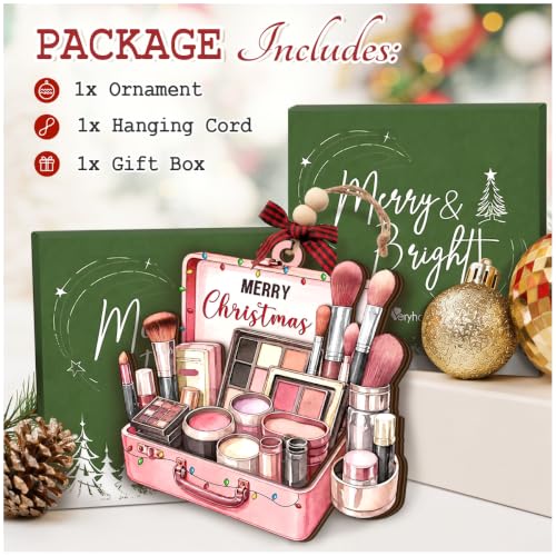Makeup Christmas Ornament - Beauty Cosmetology Gift for Women and Girls