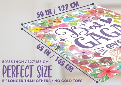 50x65 Inch Gaga Gift Blanket for Grandma Flannel Throw - Best Gaga Ever
