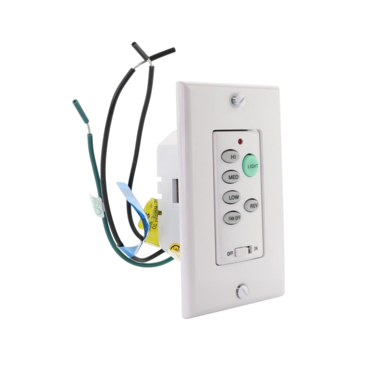 Anderic UC9051T Wired Wall Switch Ceiling Fan Remote Control | 3-Speed Fan, Light Dimmer, Reverse | Works with FAN28R, FAN18R, FAN30R, UC7067FMRX Receivers | Replacement for UC9050T