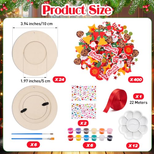 24 Sets Christmas Wooden Photo Frame Ornaments DIY Craft Kit - Astivac Variation of THIS listing: Christmas