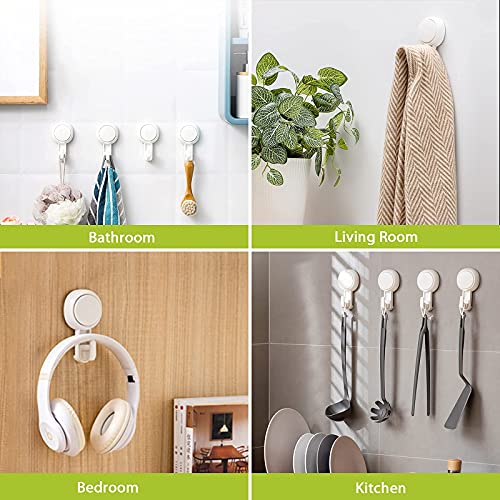 Elegear Heavy Duty Vacuum Shower Hooks, Large, 2-Pack - Waterproof & Reusable