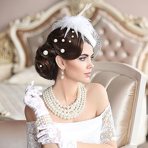 Dayofun 18 Pieces Gold Pearl Hair Pins U Shaped Wedding Hair Accessories