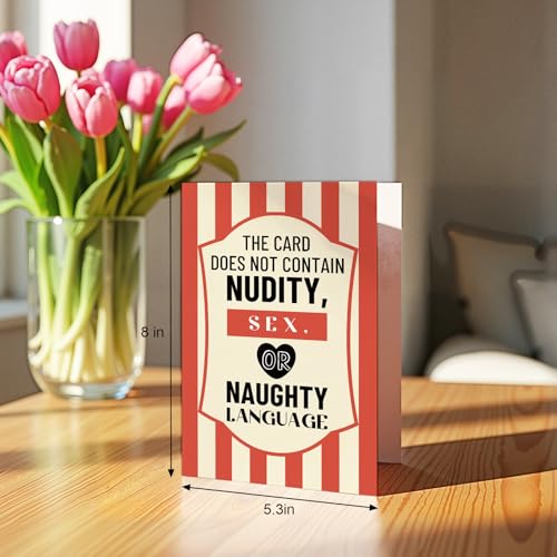 Adult Humor Naughty Birthday Card for Boyfriend Girlfriend - Funny Anniversary & Valentines Day Gift