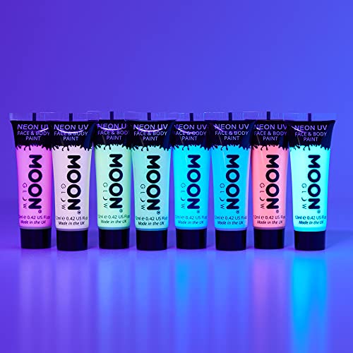 Moon Glow Neon Face and Body Paint 0.42oz Black UV Reactive