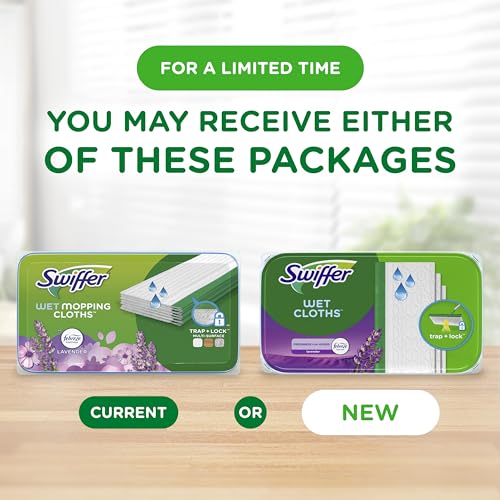 Swiffer Sweeper Wet Mopping Cloths with Febreze, Lavender Vanilla - 48 Count