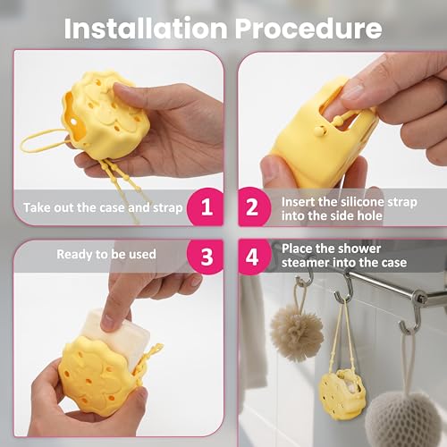 LUVCOSY Silicone Shower Steamer Holder - Durable Aromatherapy Tray