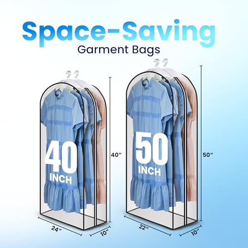 Handy Laundry Clear Garment Bag - 40 Inch Hanging Suit Storage