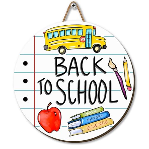 Back to School Wreath - 11.8 Inch Decorative Door Sign