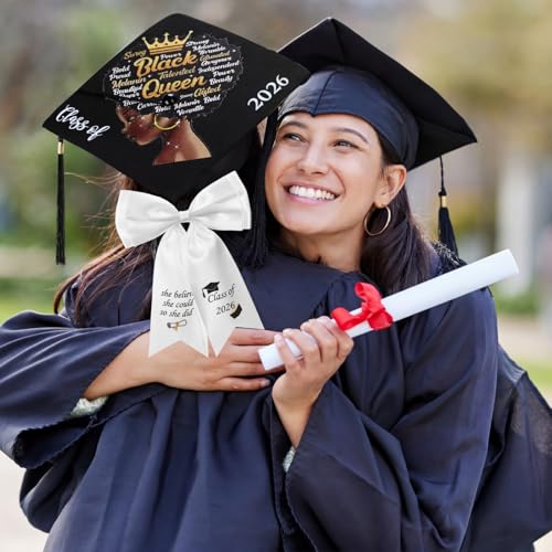Graduation Cap and Jumbo Bow Set for Women - Class of 2026