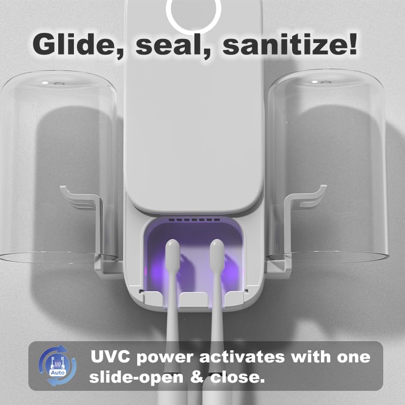 UV Toothbrush Sanitizer Holder with Drying Fan - Sanitizer-Solo