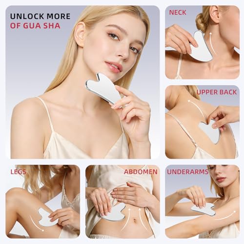 Stainless Steel Gua Sha Facial Tool for Face and Body Sculpting