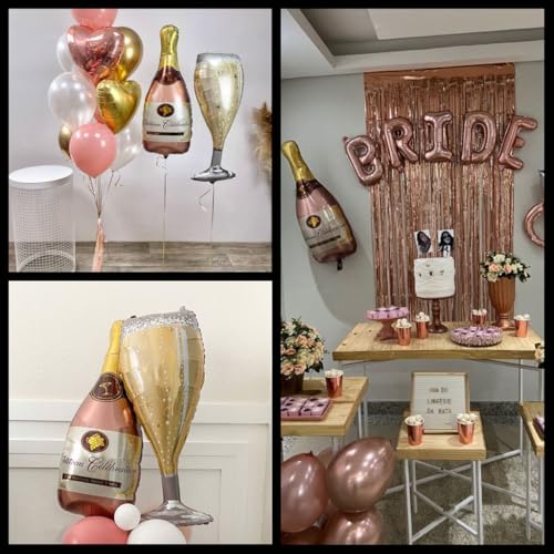 29-Piece Rose Gold BRIDE Balloon Kit for Bachelorette Party Decor