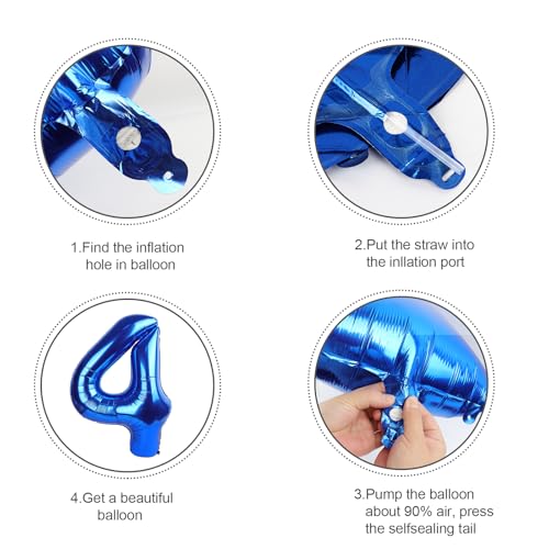 40 Inch Blue Number 0 Balloon - Giant Foil Birthday Decoration