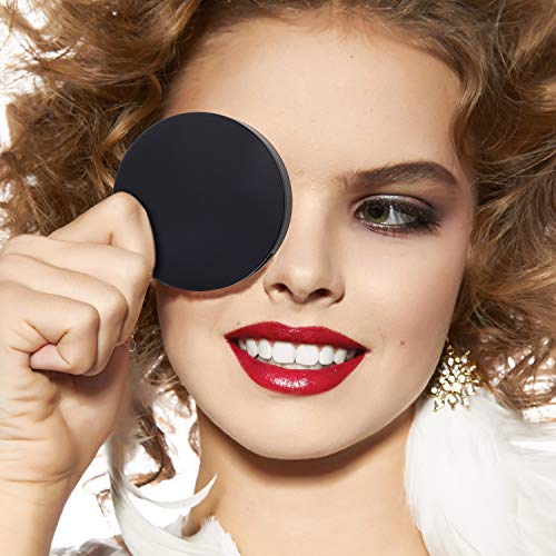 6 Pcs Eyelash Storage Cases with Mirror, Black Round False Eyelash Organizers