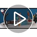 Christmas Village Family Skating Rink Accessory Resin