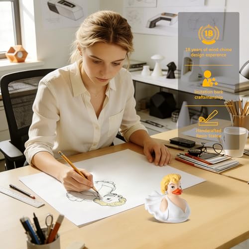 Marilyn Monroe Resin Duck Figurine, Hollywood Glamour Collectible