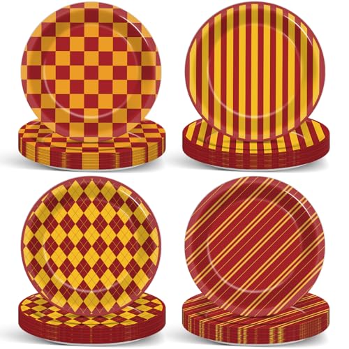48 Pack Magic Theme Disposable Paper Plates for Christmas & Kids Birthday