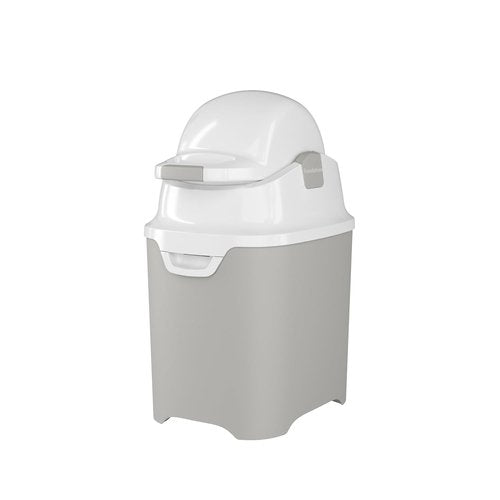 Foundations Mini Diaper Pail - Airtight & Odorless Diaper Disposal, Holds 30 Newborn Diapers - Gray