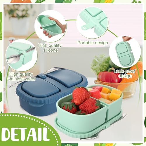 Remerry Silicone Reusable Snack Containers with Lids - 3 Pack, 8.5oz