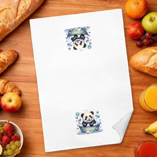 Panda Hand Towels for Kids - Cute 16x24 Dish Towel (Towel-d)