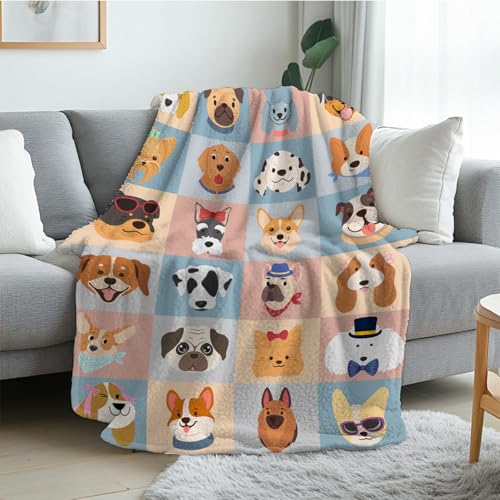 REETOOK French Bulldog Lattice2 Throw Blanket, Soft Flannel, 40x50 Inch