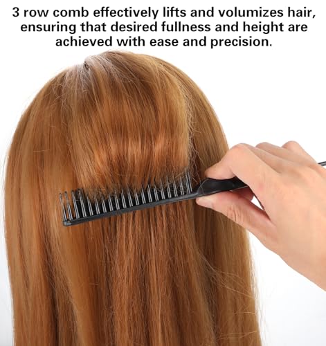 3 Row Hair Comb 2-Piece Set for Natural Curly Hair Detangling