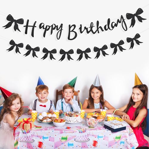 Coquette Bow Happy Birthday Banner | Elegant Party Decoration