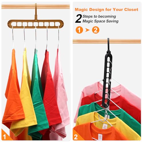 HEYHOUSE Magic Space-Saving Closet Hangers - 9-Hole Multifunctional Organizer