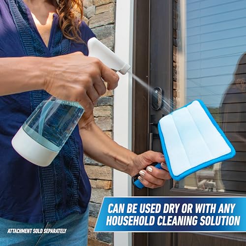 Unger 1 Count Indoor Window Cleaning Kit with 2' Pole & Microfiber Pads