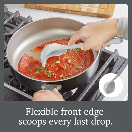 Tovolo Oyster Gray Small Silicone Ladle - Heat Safe, BPA Free, Dishwasher Safe for Sauces & Soups