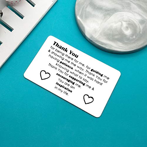 Engraved Wallet Card - Thank You Gift for Teachers & Mentors