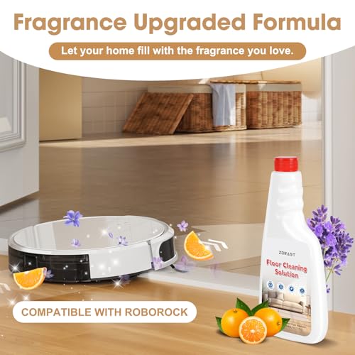 ZORAST Lavender & Orange Floor Cleaning Tablets for Roborock Vacuums, 12-Pack