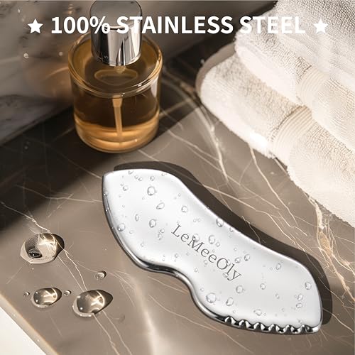 LeMeeOly Stainless Steel Gua Sha Facial Tool for Face and Neck Massage