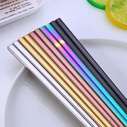 Reusable Stainless Steel Chopsticks - 9.06 Inch, Dishwasher Safe