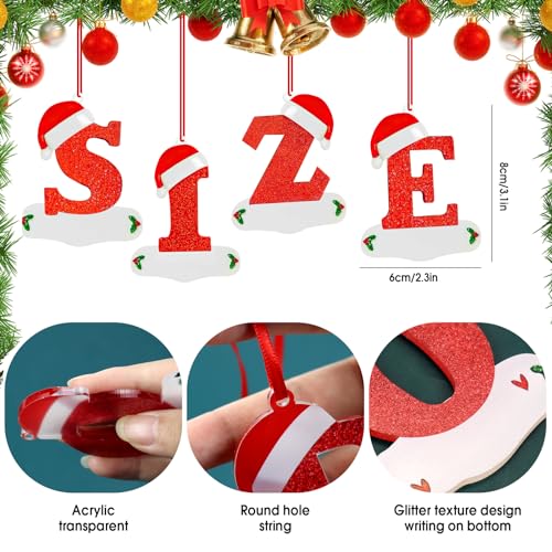 Personalized Acrylic Christmas Letter Ornaments - 3.1in Hanging Decor