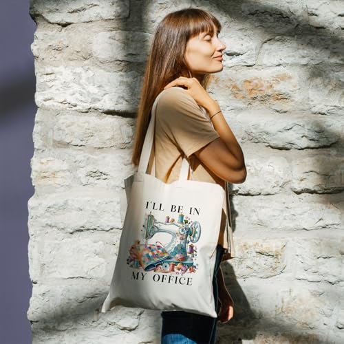 ChicimIn Sewing Tote Bag - Canvas Gift for Knitters & Sewers (Style 04)