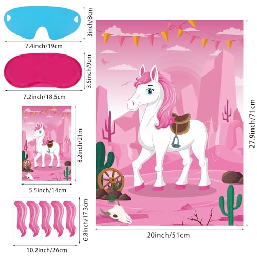 Pin The Tail On The Horse Game - Western Party Decoration
