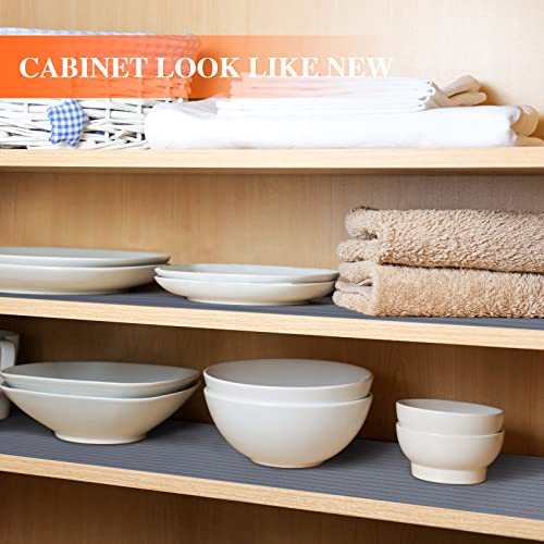 Mcrbeay Dark Gray Shelf Liner - Non-Adhesive, Washable 10" x 120"