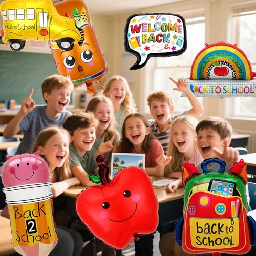 Back to School Balloon Set, Multicolour First Day of School Party Decorations