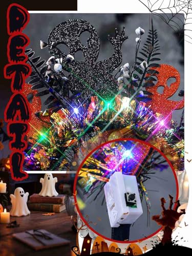 Urieo Light Up Ghost Headband LED Halloween Glow Hair Piece