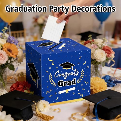 Kelool Graduation Decorations 2026 Blue Card Box Party
