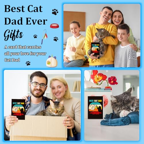 Funny Cat Dad Father's Day Card - 4x6 Greeting Card with Envelope
