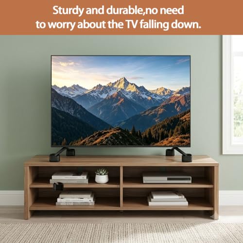 Heavy-Duty Stackable TV Stand Risers - Adjustable Non-Slip Elevation Pads